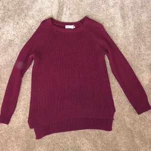 Maroon knit sweater